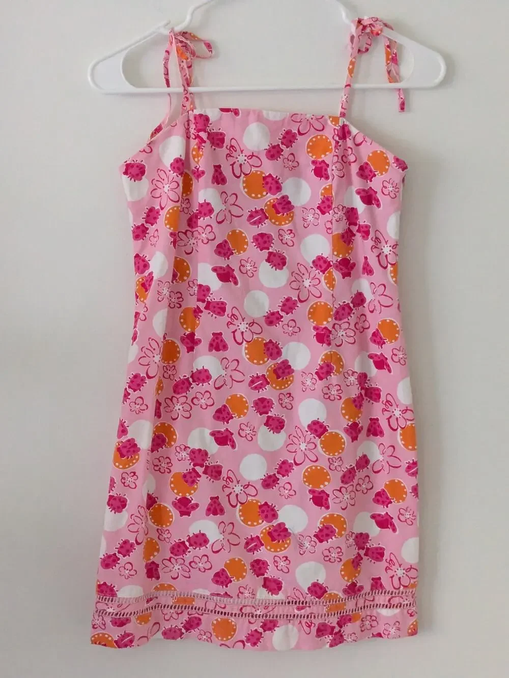 Lilly Pulitzer Sz 12 (Youth) Vintage Ladybug, Floral Print Sundress
